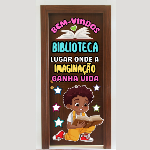 PAINEL DE PORTA BIBLIOTECA