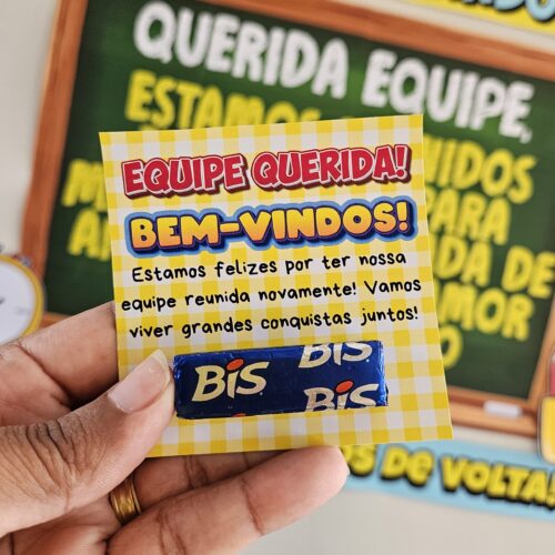 PAINEL E LEMBRANCINHA BOAS VINDAS EQUIPE!