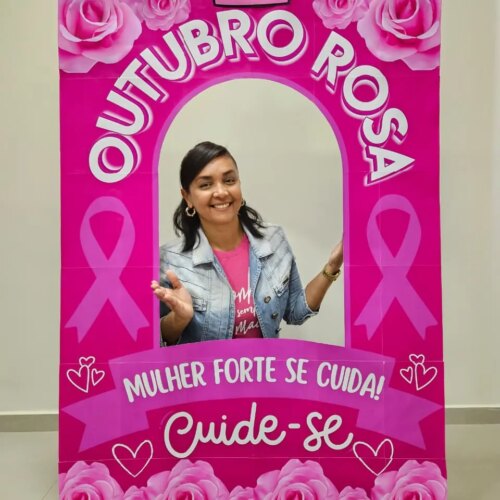 MOLDURA GIGANTE OUTUBRO ROSA - CUIDE-SE