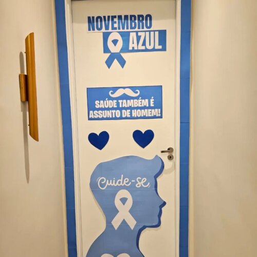 PAINEL DE PORTA - NOVEMBRO AZUL - SAÚDE, ASSUNTO DE HOMEM