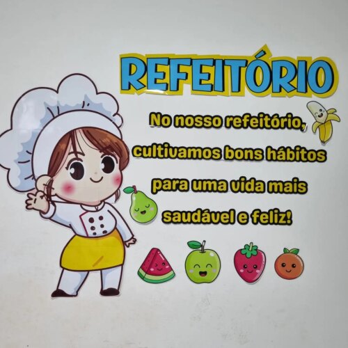 PAINEL REFEITÓRIO / BOAS MANEIRAS / CARDÁPIO DA SEMANA