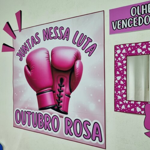 PAINEL OUTUBRO ROSA - OLHE NO ESPELHO