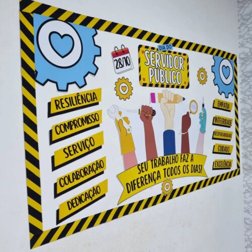 PAINEL E LEMBRANCINHA DIA DO SERVIDOR PÚBLICO