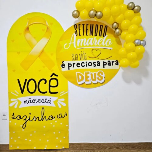 DECORAÇÃO SETEMBRO AMARELO - VIDA PRECIOSA