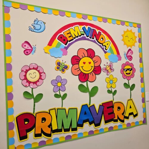 PAINEL BEM-VINDA PRIMAVERA - FLORES GRANDES