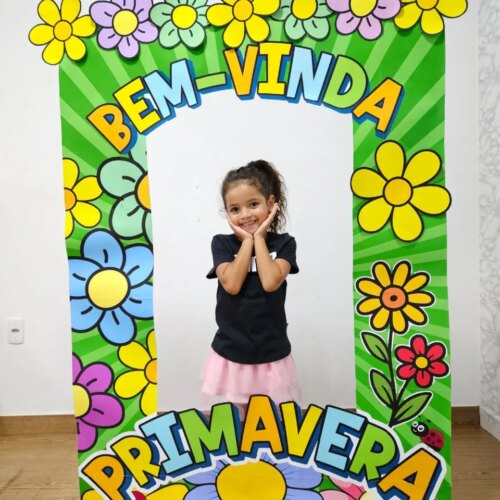Moldura gigante "Bem-vinda Primavera"