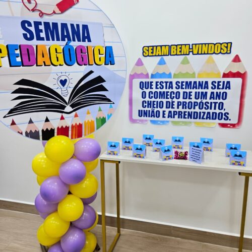 PAINEL E LEMBRANCINHA SEMANA PEDAGÓGICA