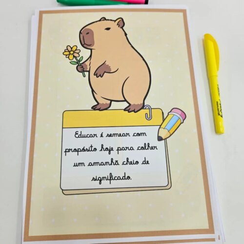 Planner da Professora 2026 - Capivara