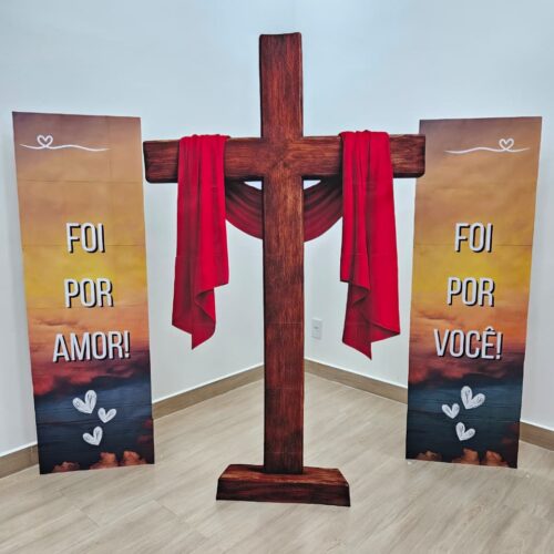 CENÁRIO DE PÁSCOA CRUZ GIGANTE