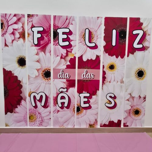 PAINEL COLUNAS DE MARGARIDAS - DIA DAS MÃES