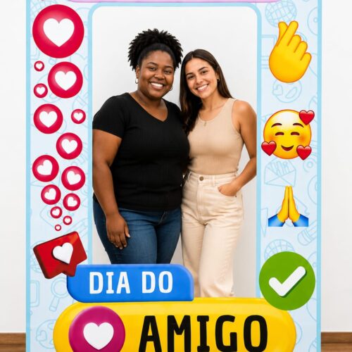 MOLDURA GIGANTE DIA DO AMIGO - AMIZADE QUE CONECTA