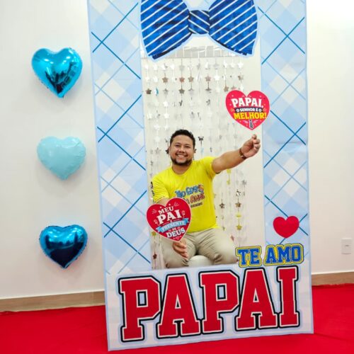 MOLDURA GIGANTE E PLAQUINHAS TE AMO PAPAI