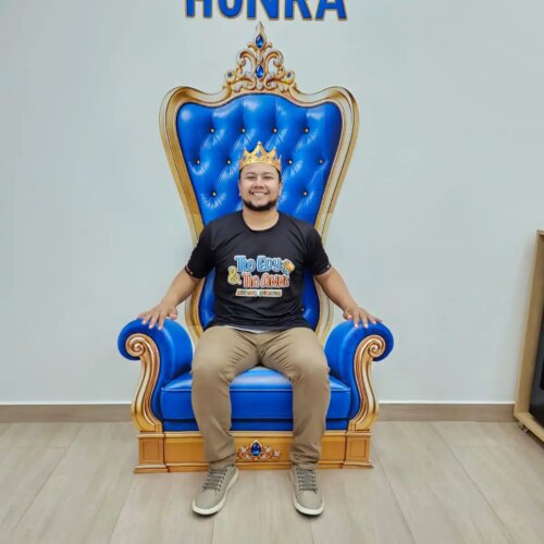 TRONO AZUL + LETRAS