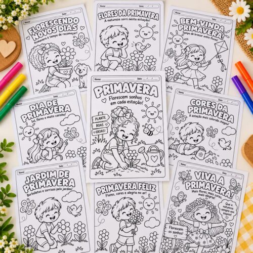 DESENHOS PARA COLORIR - PRIMAVERA